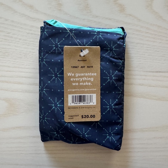 New Patagonia Shopper Tote Bag Upcycled Packable Foldable with Tags - Picture 5 of 6
